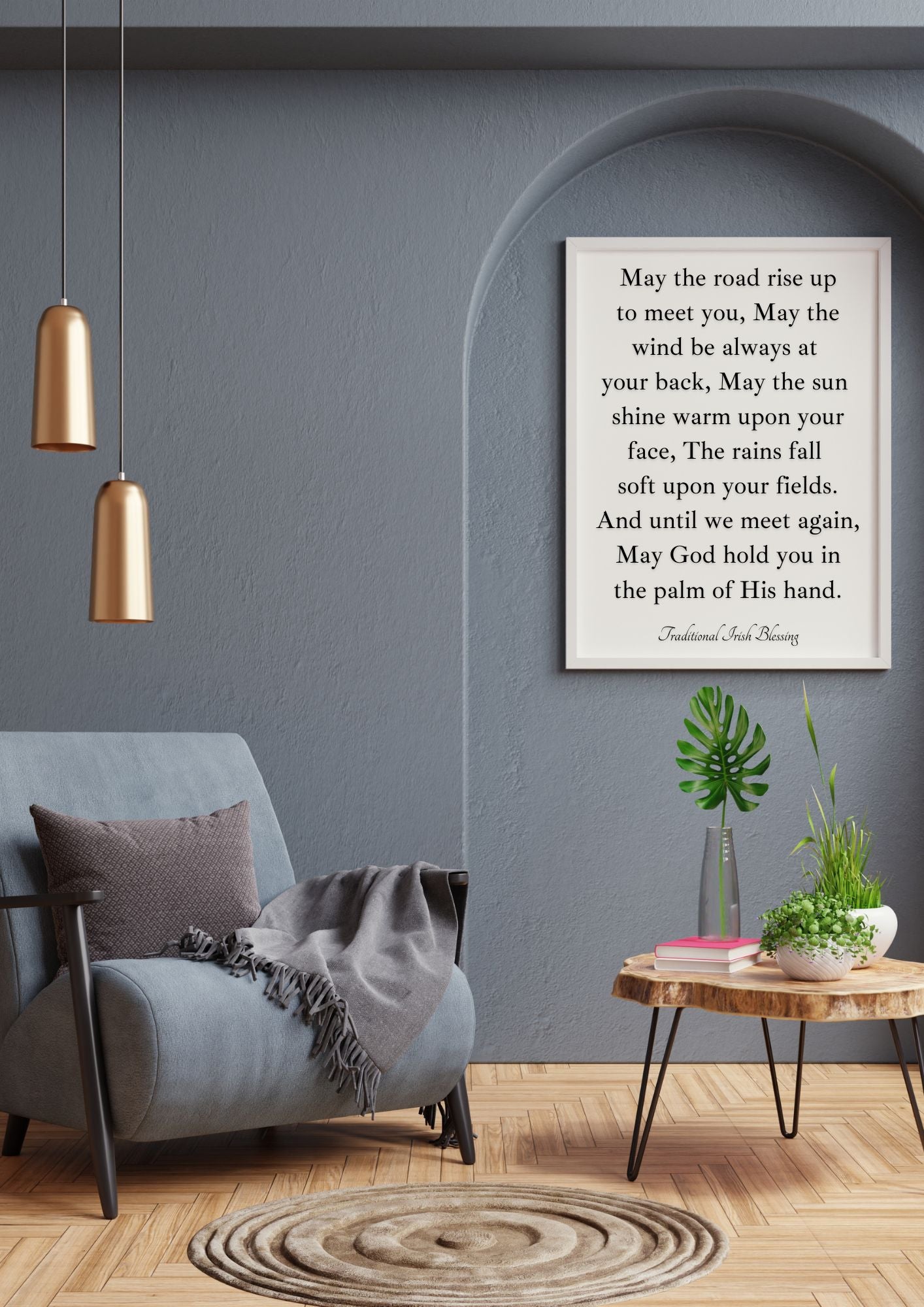 Irish Blessing Wall Art – May the Road Rise Up to Meet You Print