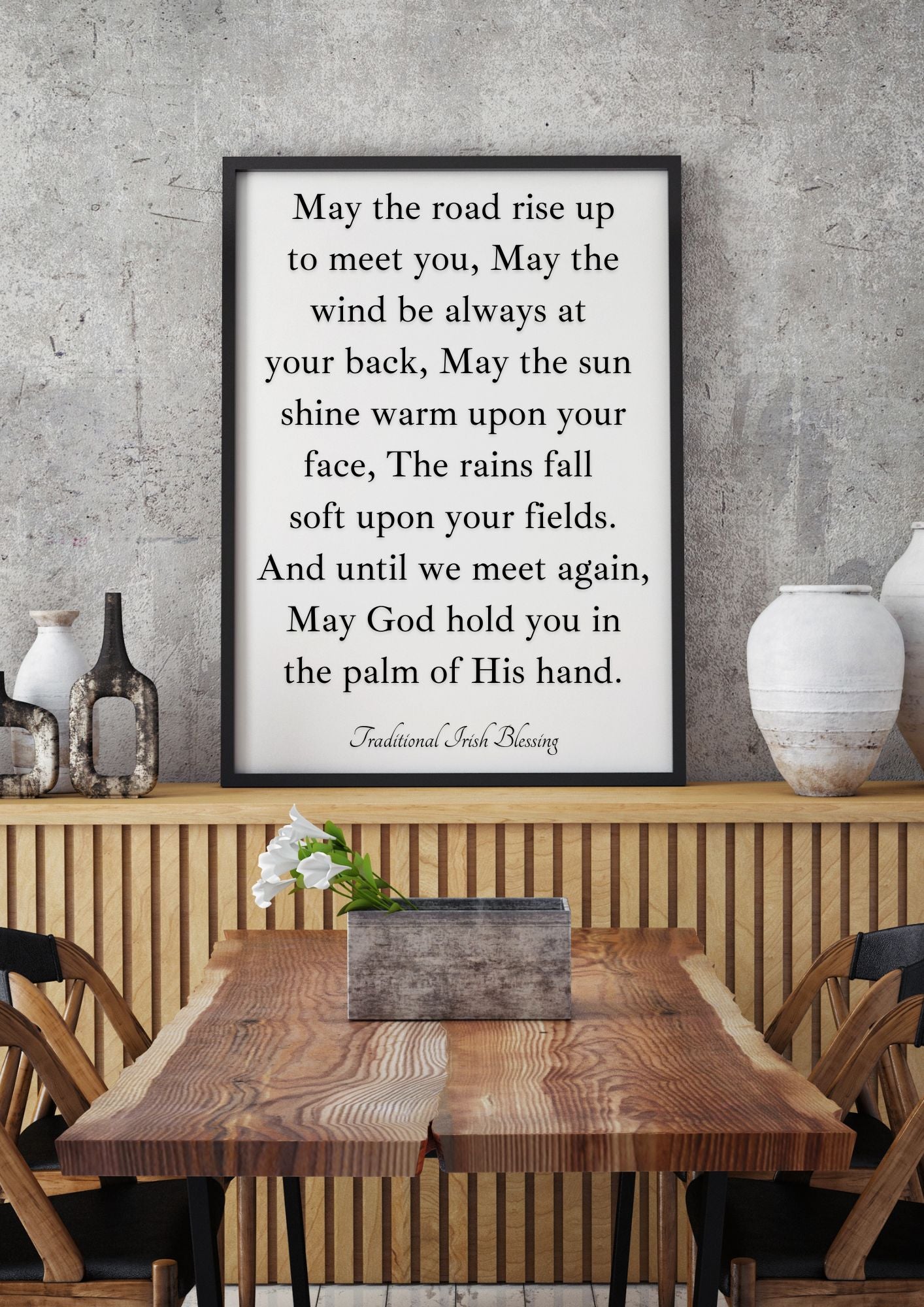 Irish Blessing Wall Art – May the Road Rise Up to Meet You Print