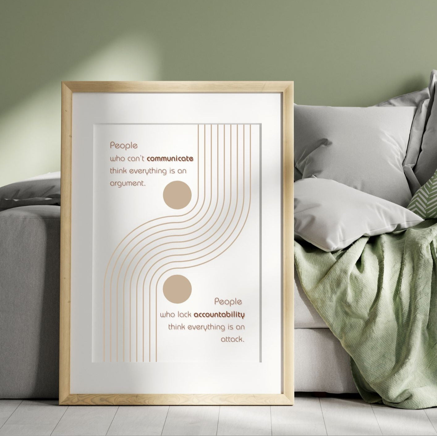Modern Yin Yang Quote – Communicate & Accountability Printable