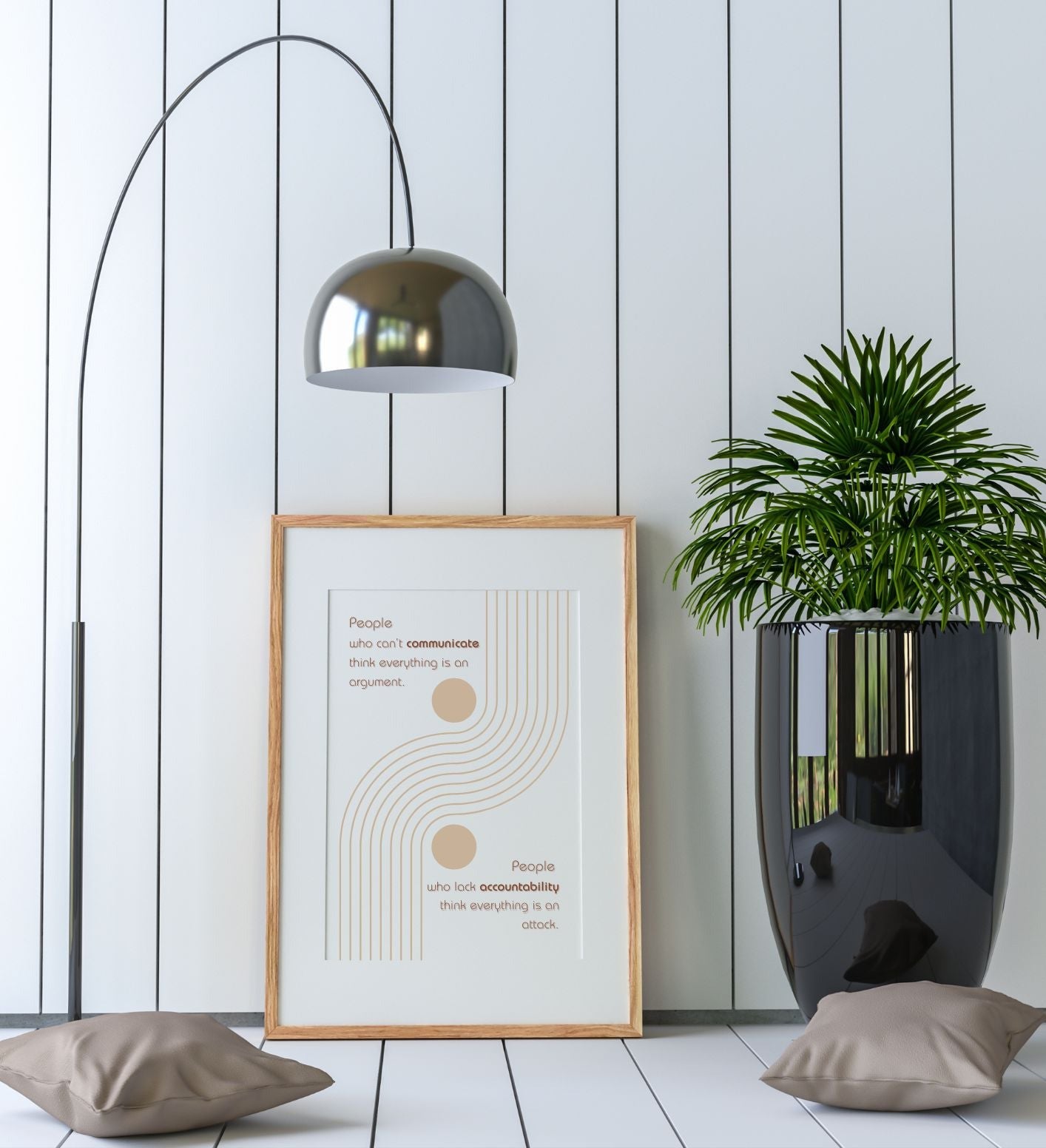 Modern Yin Yang Quote – Communicate & Accountability Printable