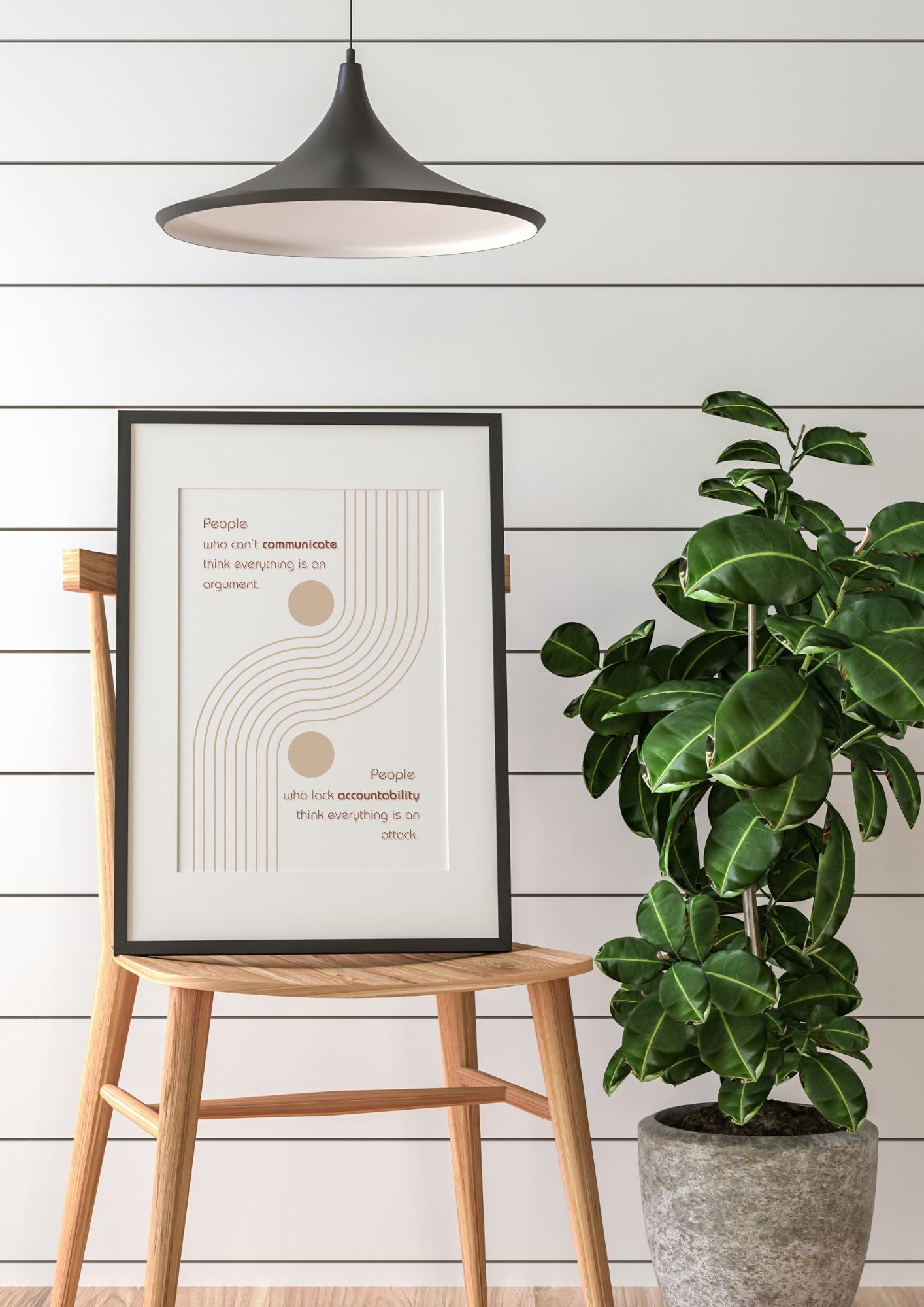 Modern Yin Yang Quote – Communicate & Accountability Printable