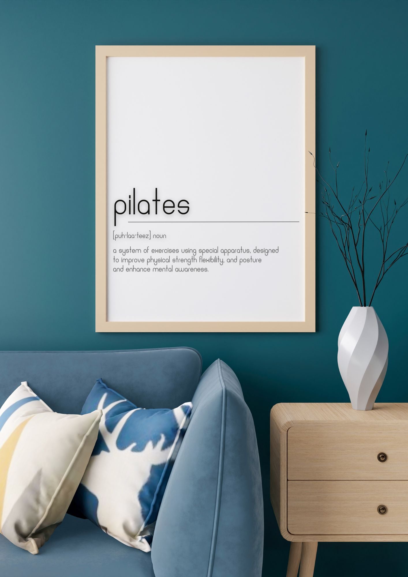 Pilates Definition Printable – Modern Minimalist Wall Art
