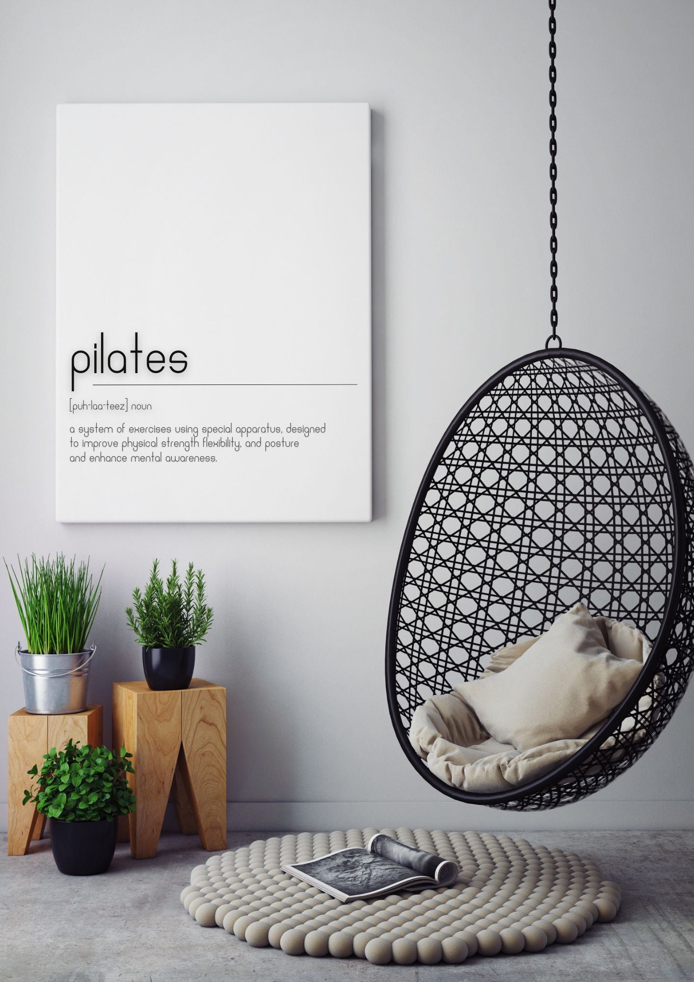 Pilates Definition Printable – Modern Minimalist Wall Art