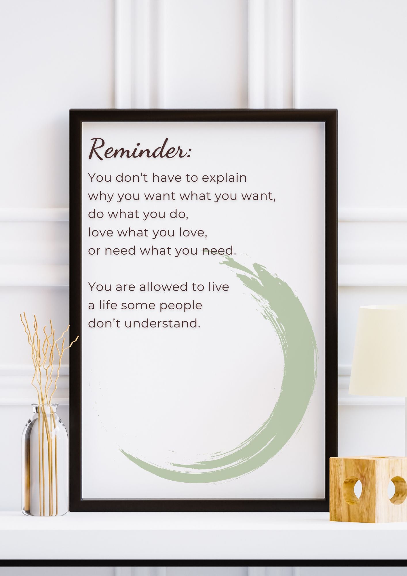 Reminder Quote Printable Wall Art – Motivational Home Decor