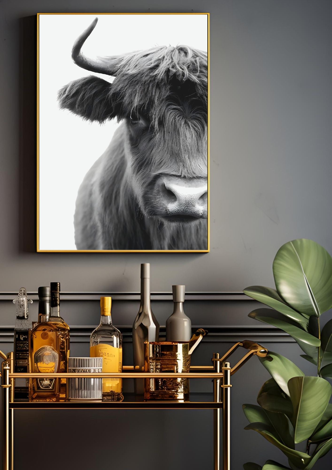 Minimalist Cow Photography – Modern Ranch Decor Poster