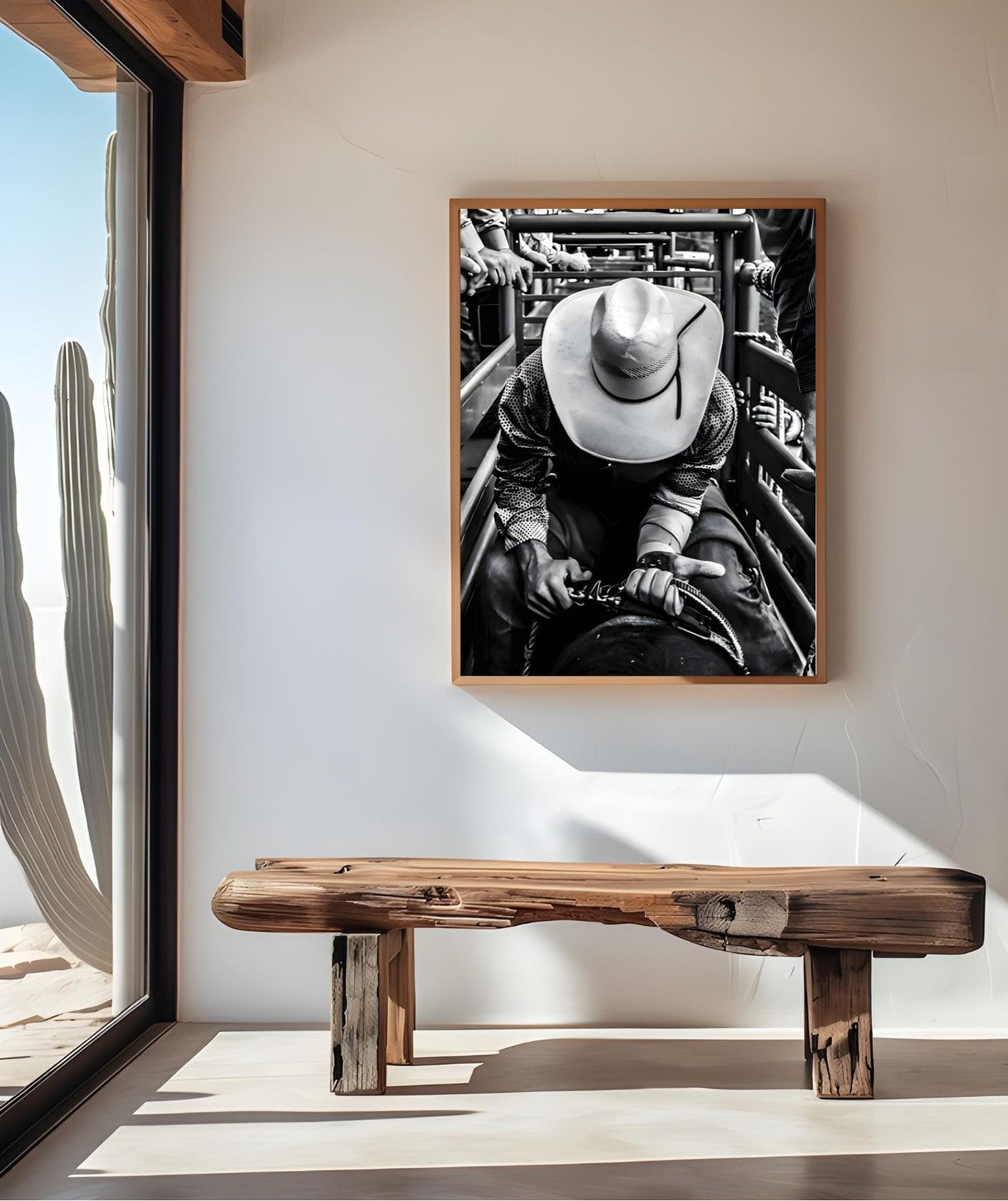 Cowboy Rodeo Printable – Black & White Western Wall Art