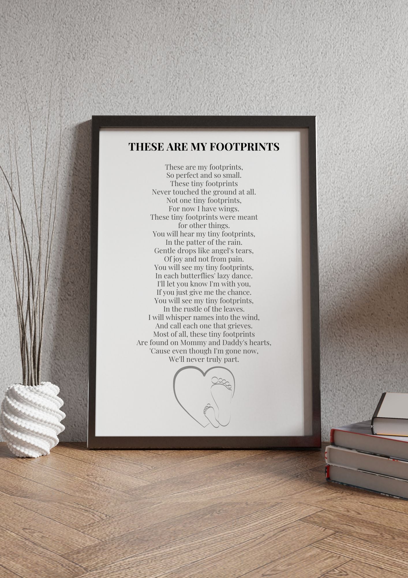 These Are My Footprints – Infant Loss Poem | Digital Download Wall Art