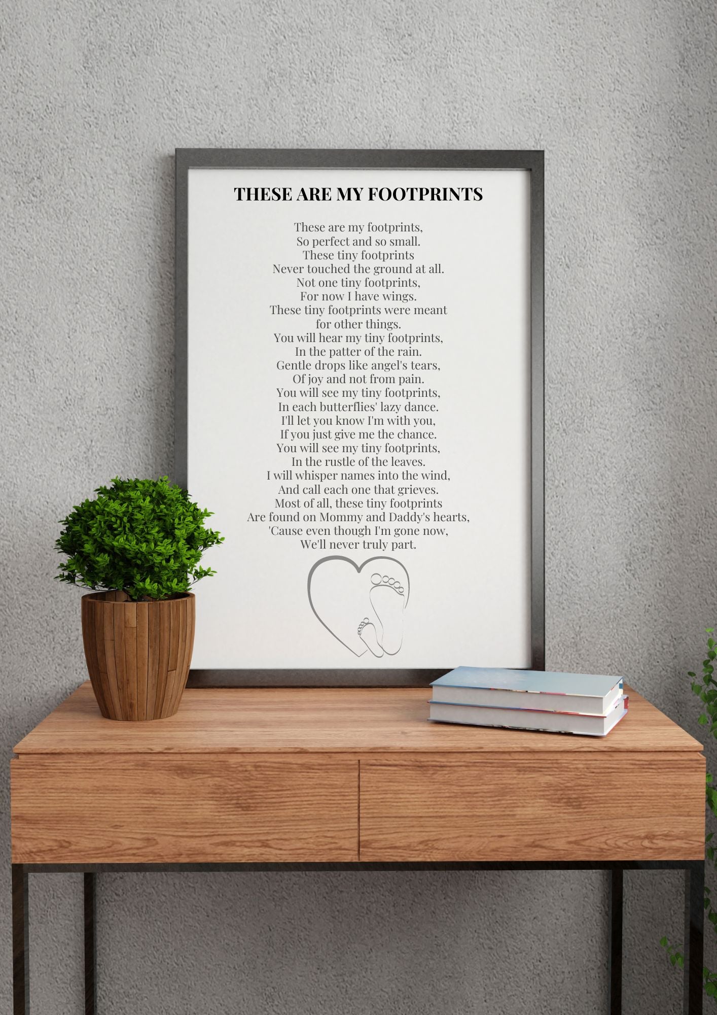 These Are My Footprints – Infant Loss Poem | Digital Download Wall Art