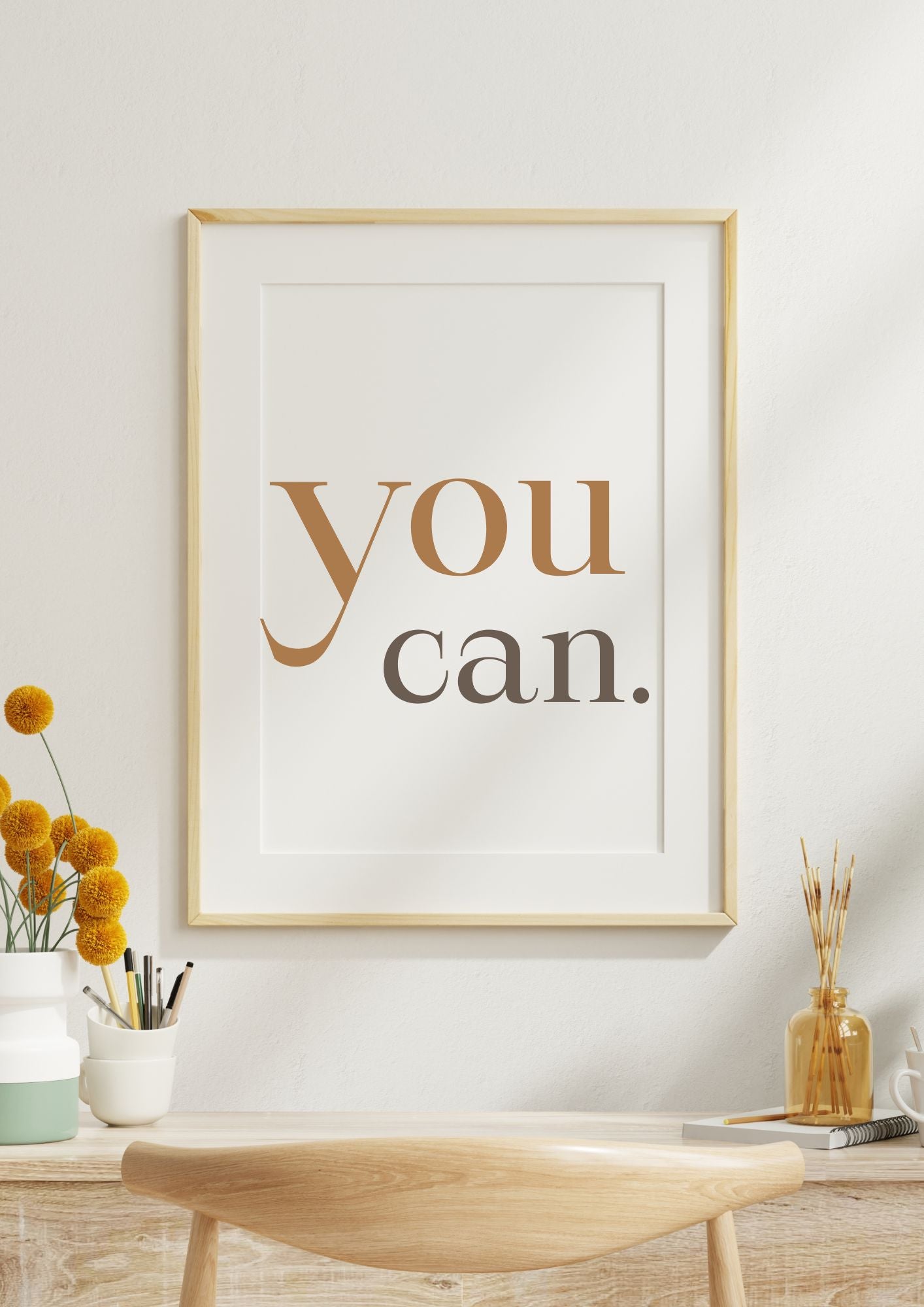 You Can Minimalist Printable Quote Wall Art Download