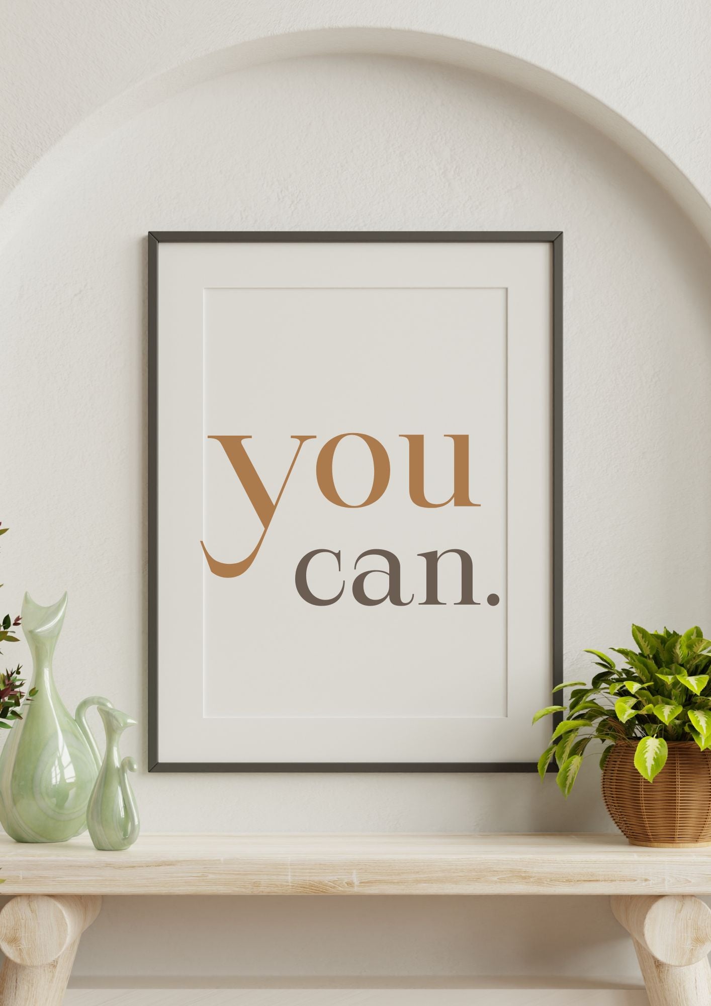 You Can Minimalist Printable Quote Wall Art Download