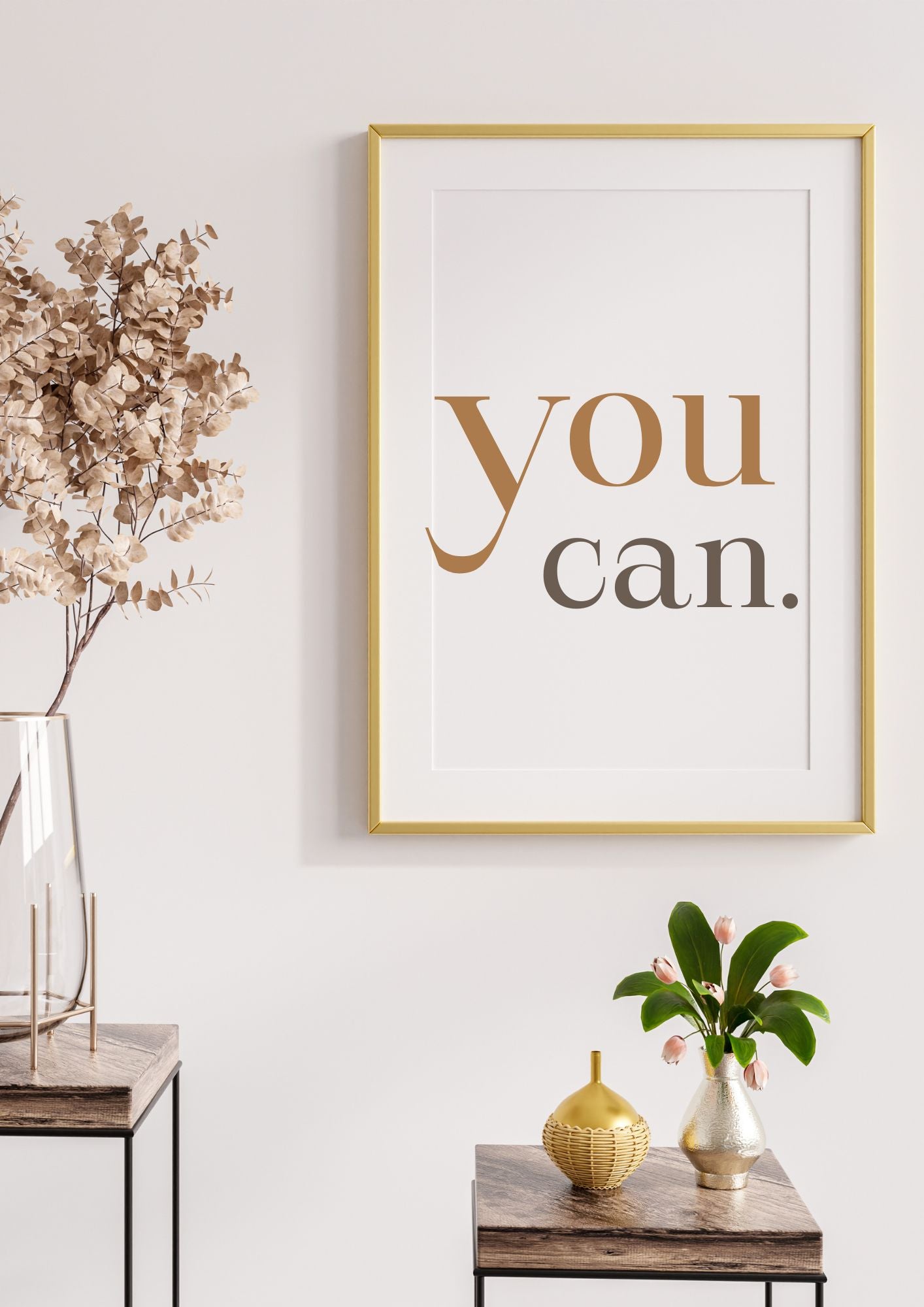 You Can Minimalist Printable Quote Wall Art Download