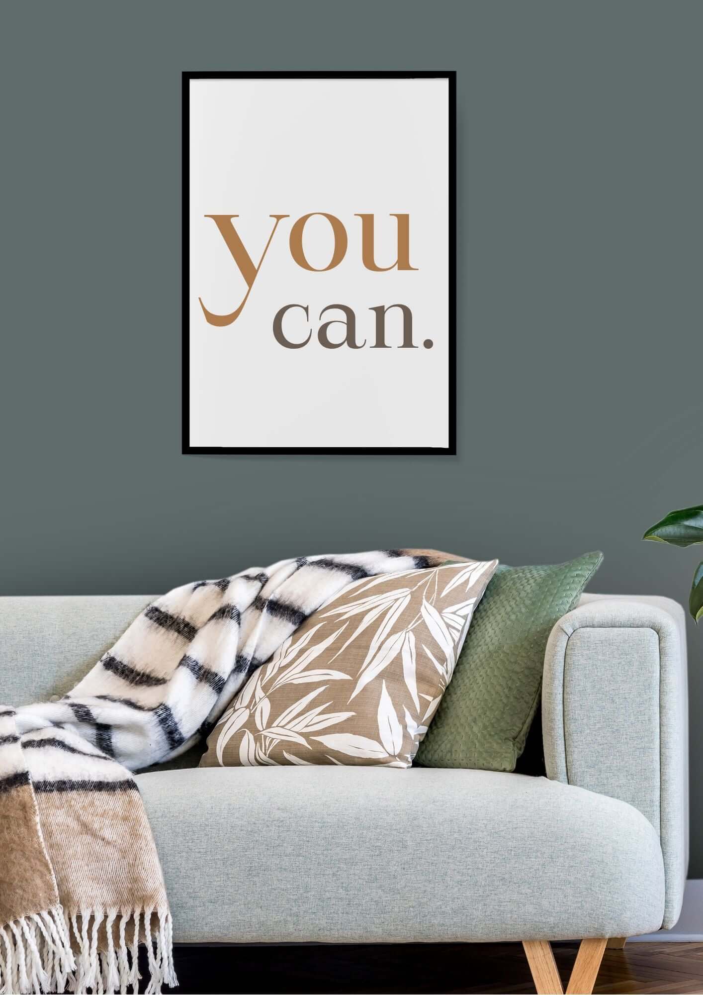 You Can Printable Wall Art with minimalist design in a contemporary living room setting.