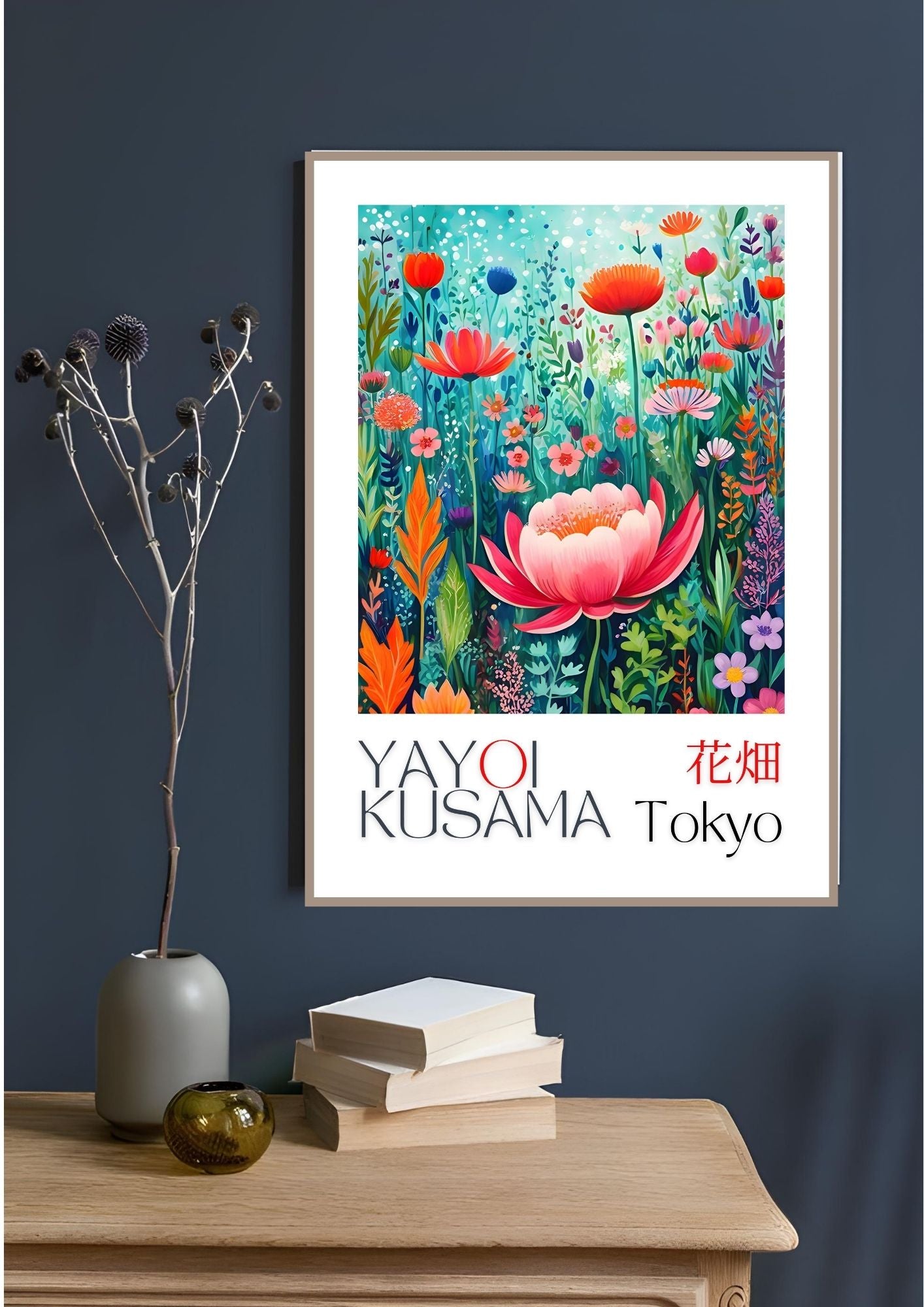 Yayoi Kusama Inspired Wildflower Meadow Art – Vibrant Floral Print