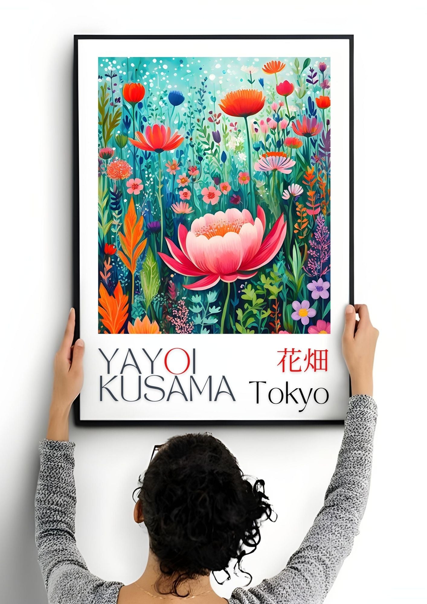 Yayoi Kusama Inspired Wildflower Meadow Art – Vibrant Floral Print