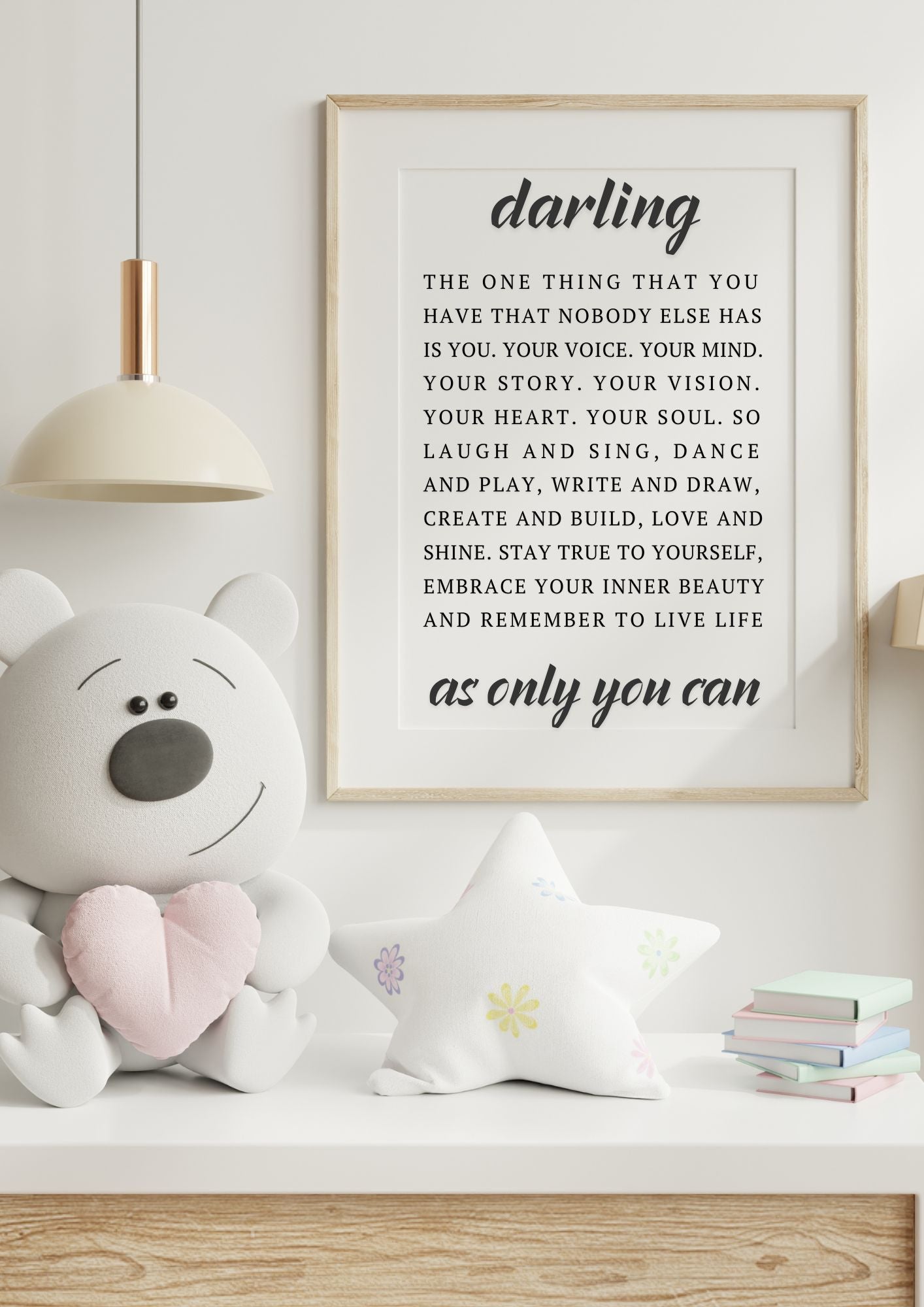 Darling – Inspirational Wall Art Print – Motivational Quote – Digital Download