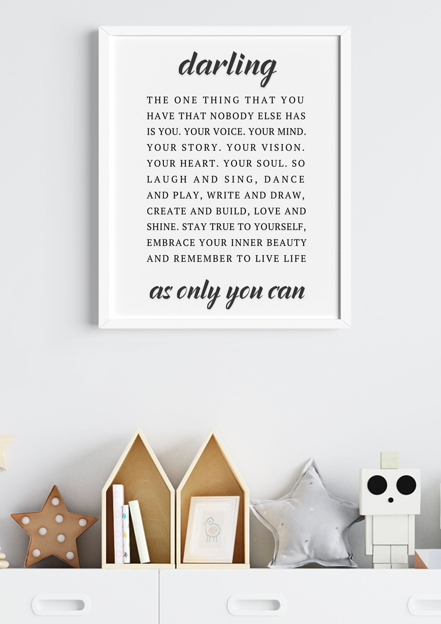 Darling – Inspirational Wall Art Print – Motivational Quote – Digital Download