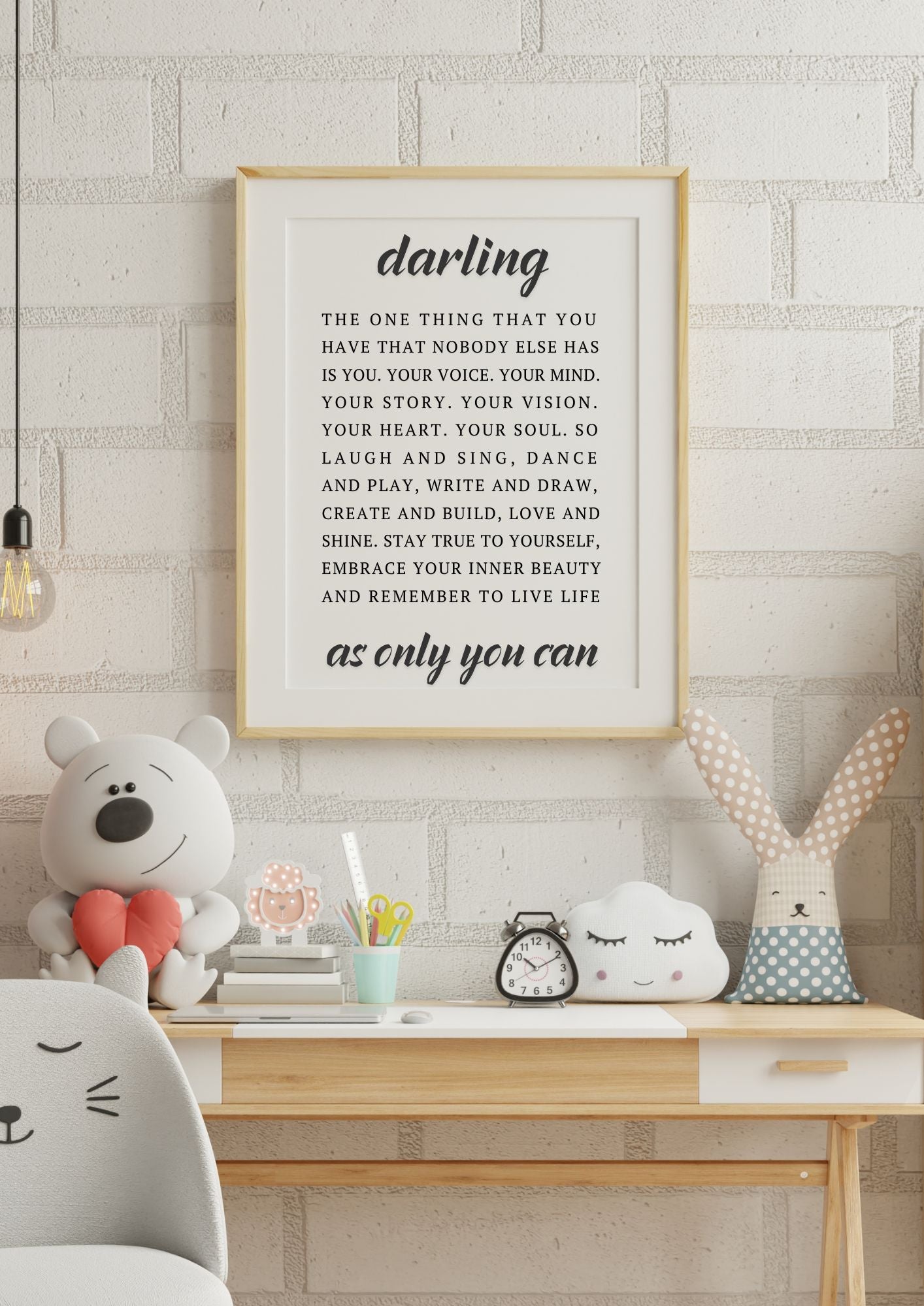 Darling – Inspirational Wall Art Print – Motivational Quote – Digital Download