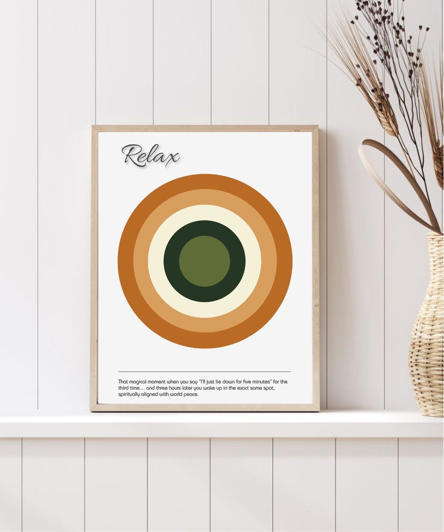 Relax Definition Wall Art – Funny Quote Poster, Minimalist Printable Decor, Modern Digital Download for Home & Office