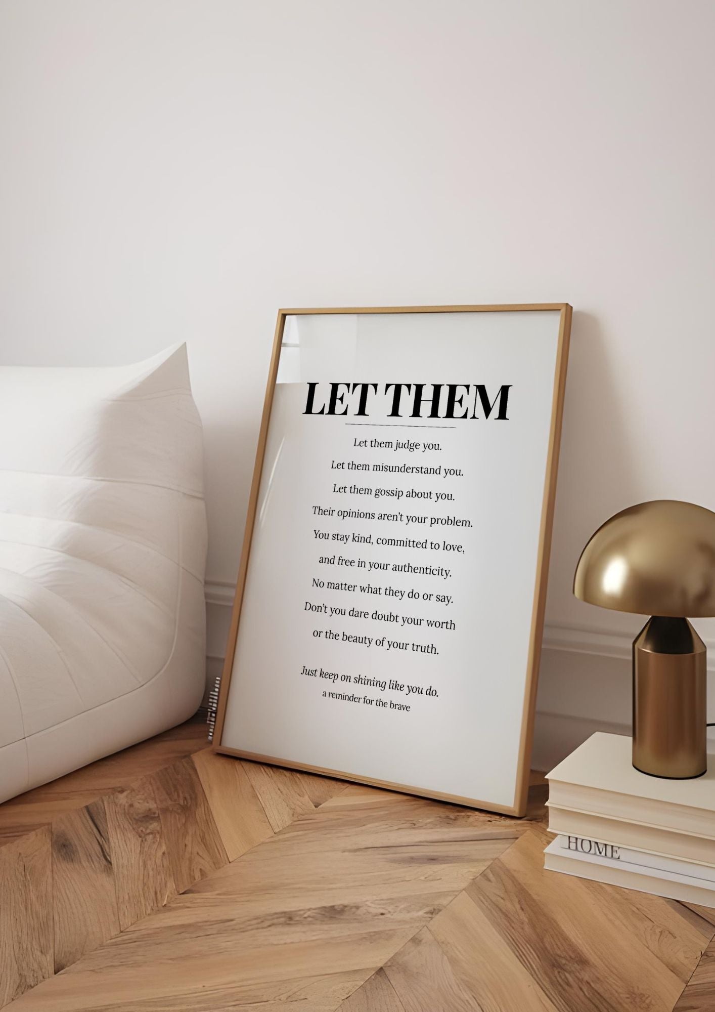 Let Them Quote Wall Art – Motivational Poster for Home or Office, Self-Love & Confidence Printable Decorome Decor for Confidence & Self-Worth