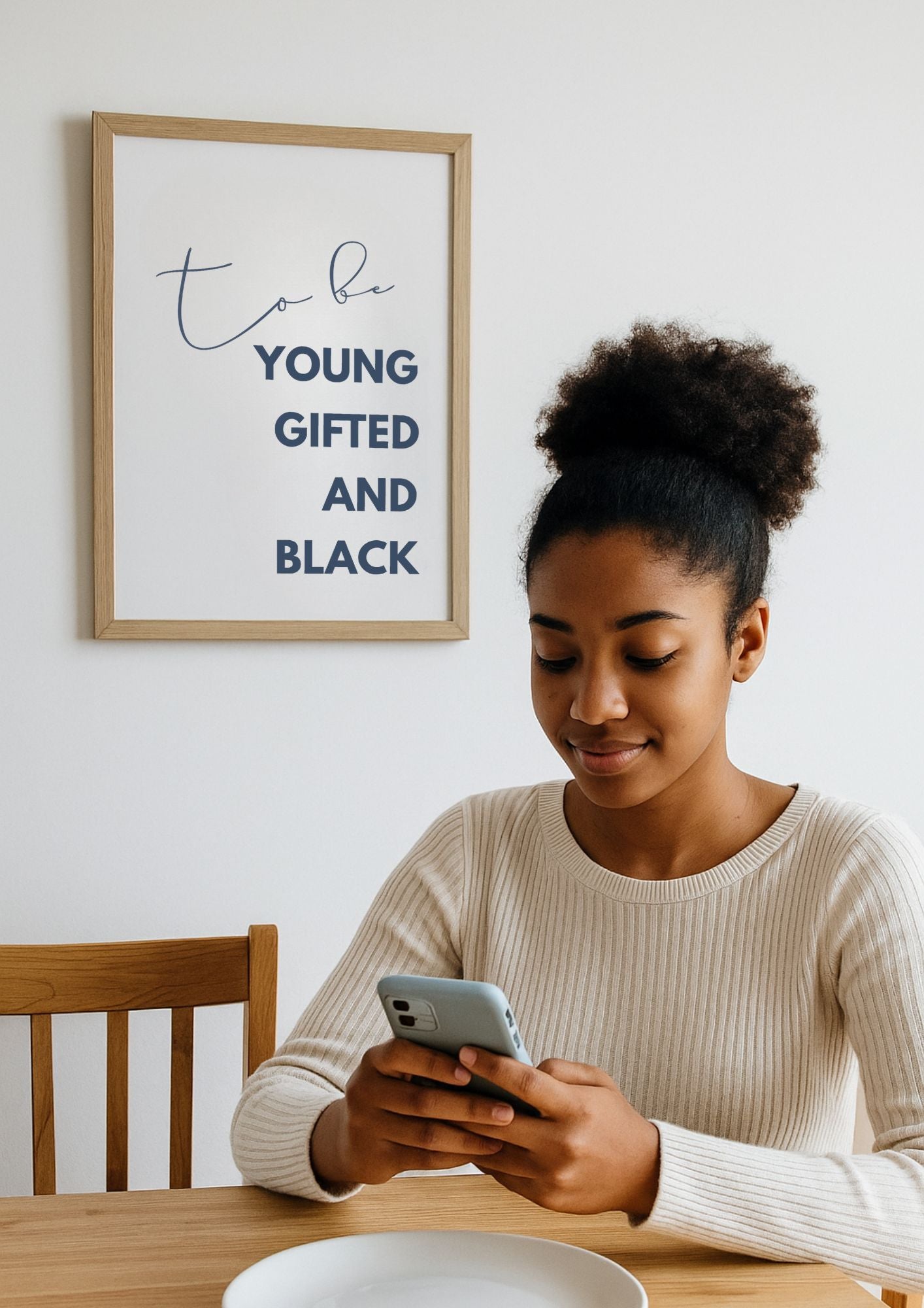 To Be Young Gifted and Black – Inspirational Wall Art Print | Modern Motivational Poster