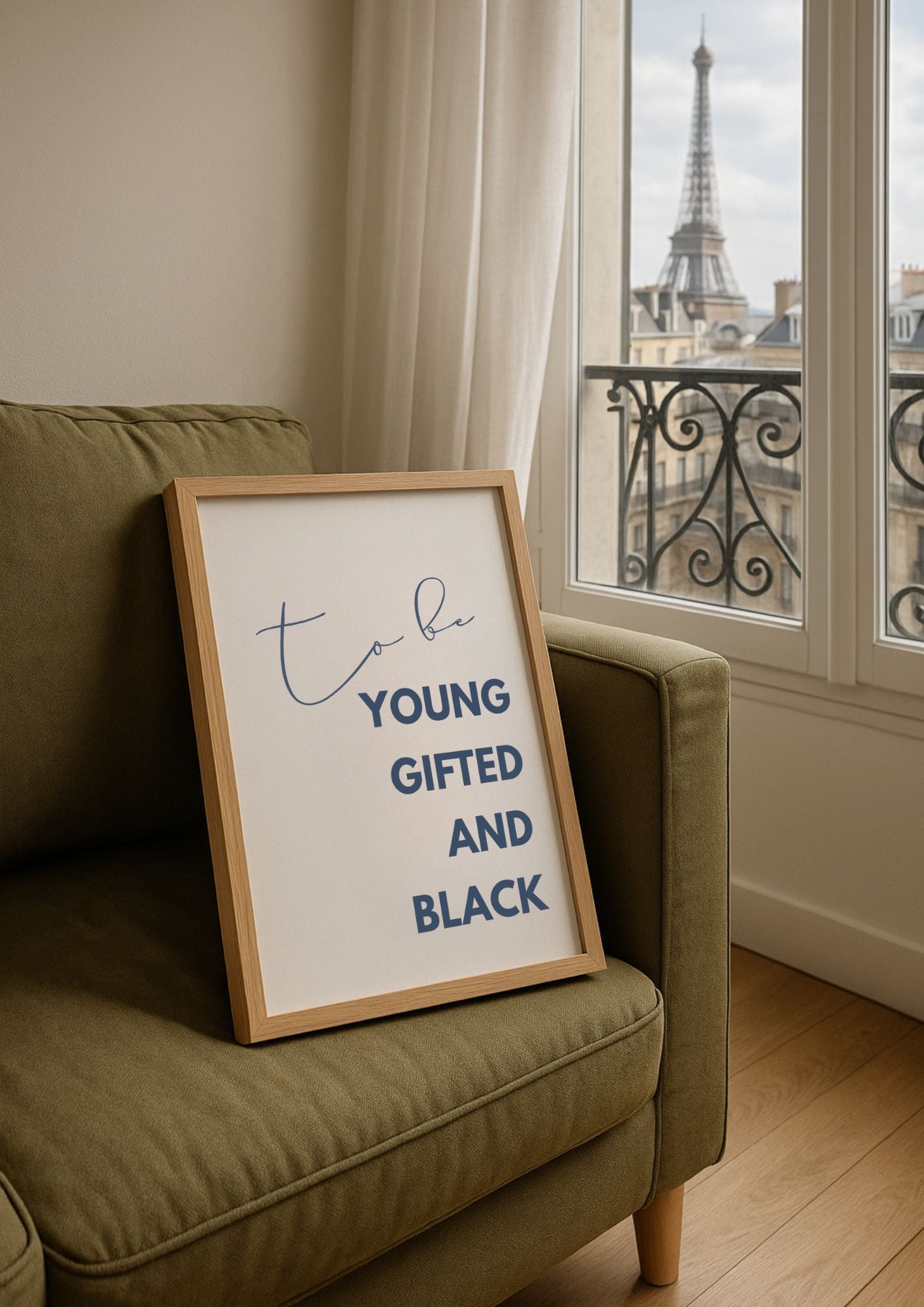 To Be Young Gifted and Black – Inspirational Wall Art Print | Modern Motivational Poster