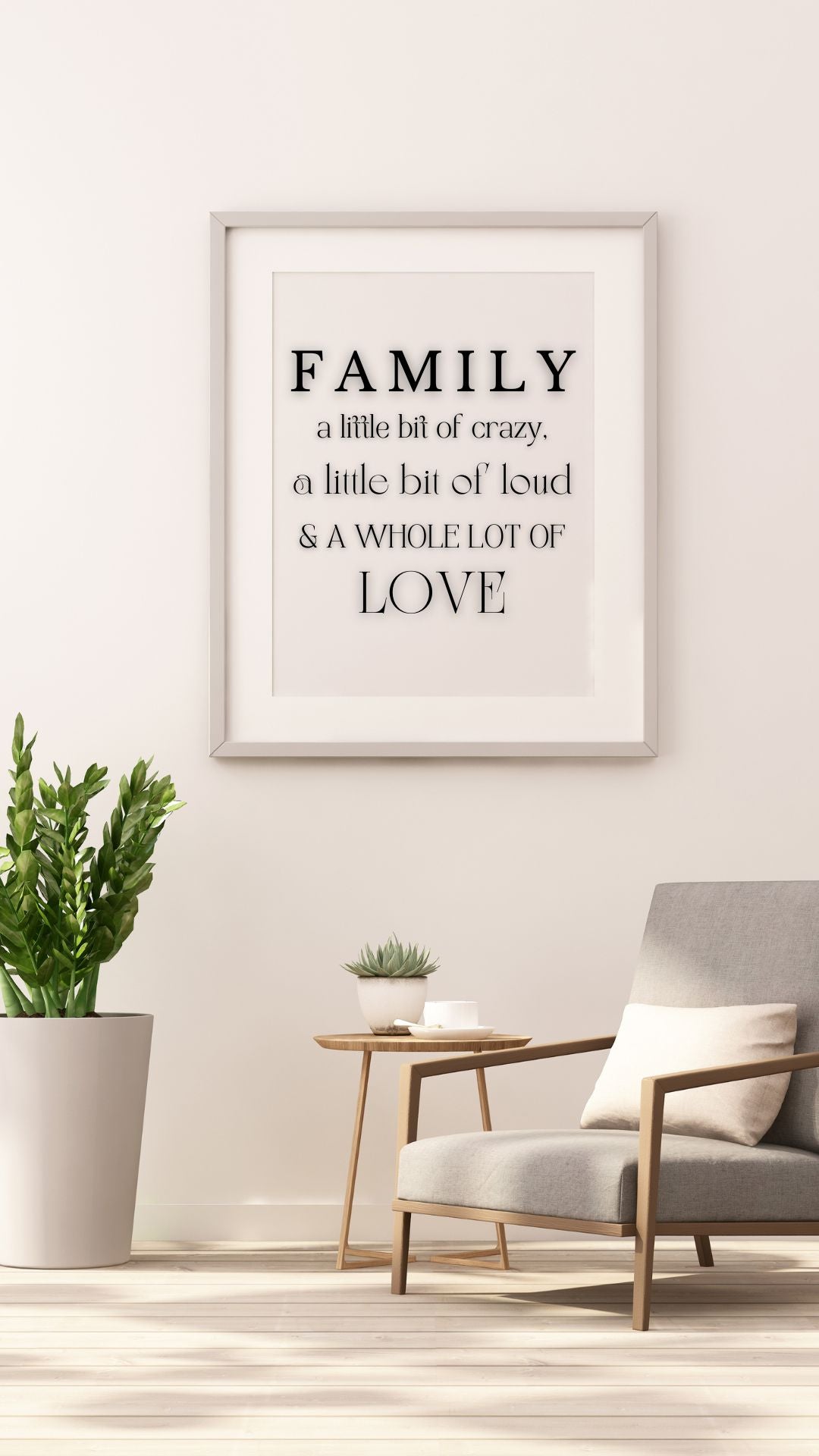Family – A Little Bit of Crazy, Loud & Love Wall Art Print