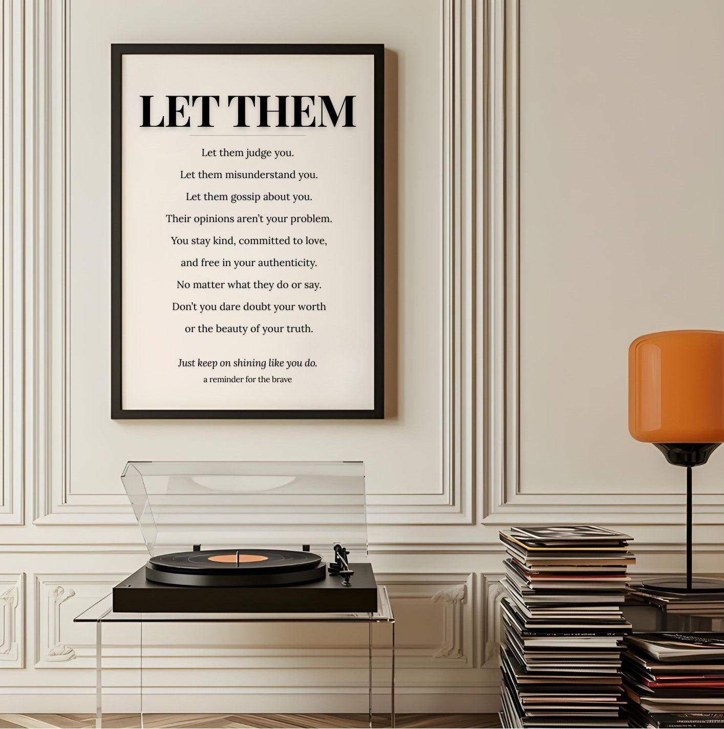 Let Them Quote Wall Art – Motivational Poster for Home or Office, Self-Love & Confidence Printable Decorome Decor for Confidence & Self-Worth.