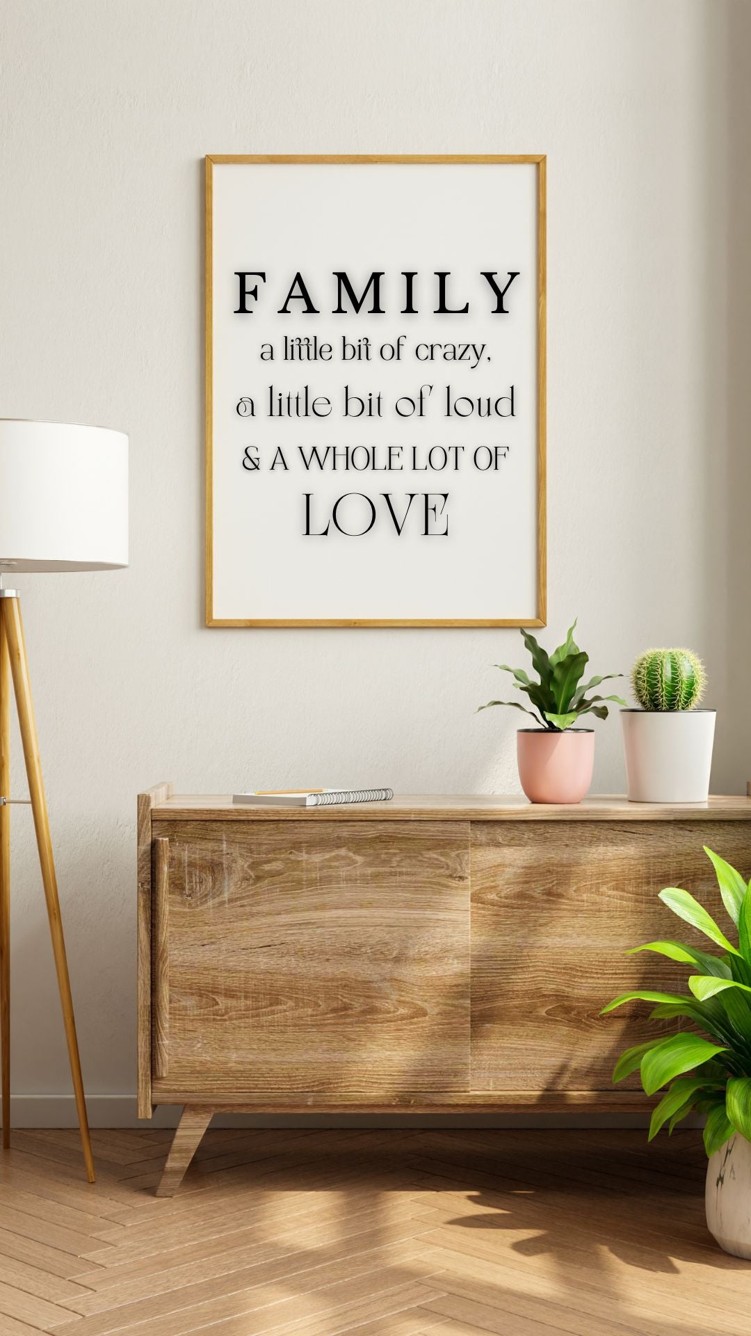 Family – A Little Bit of Crazy, Loud & Love Wall Art Print