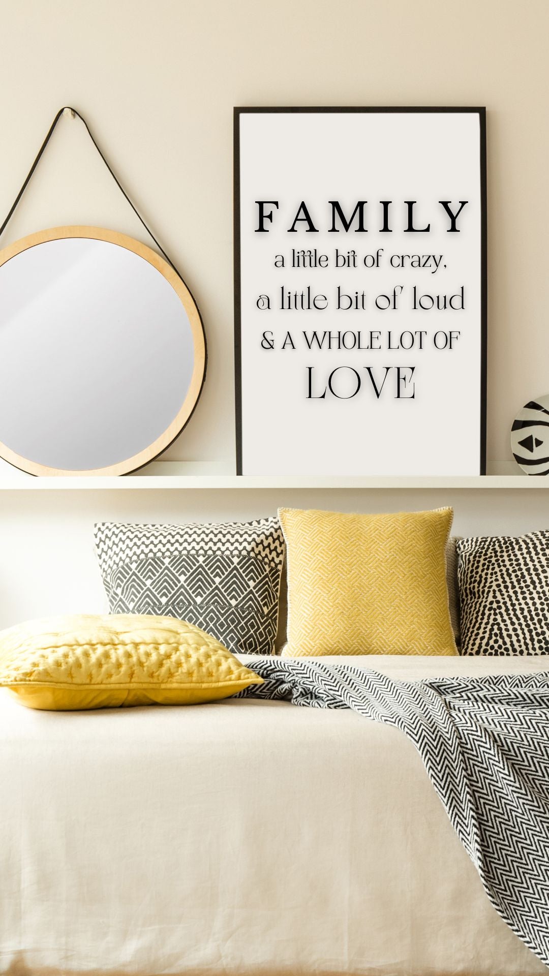 Family – A Little Bit of Crazy, Loud & Love Wall Art Print