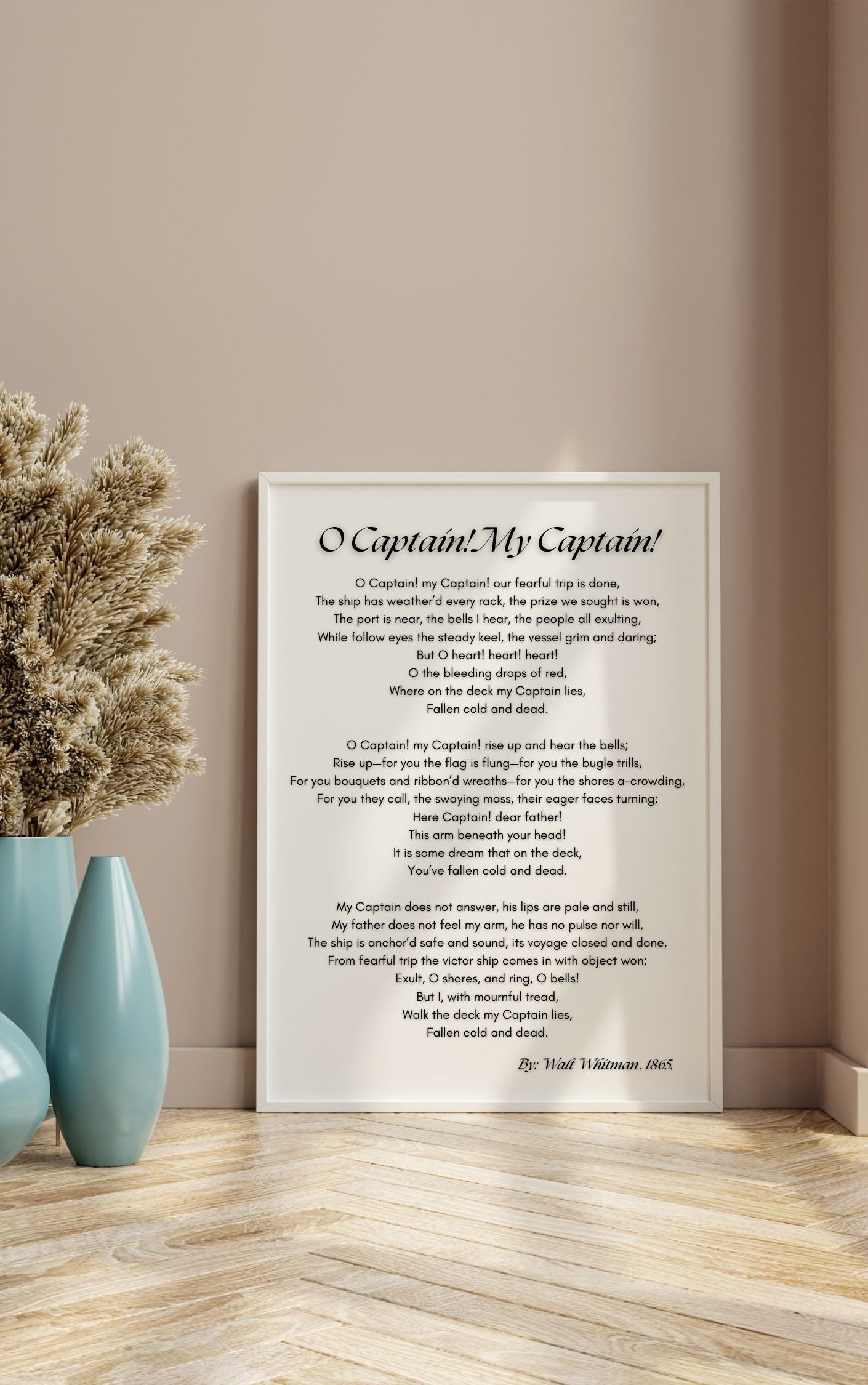 O Captain! My Captain! - Walt Whitman Poem Print