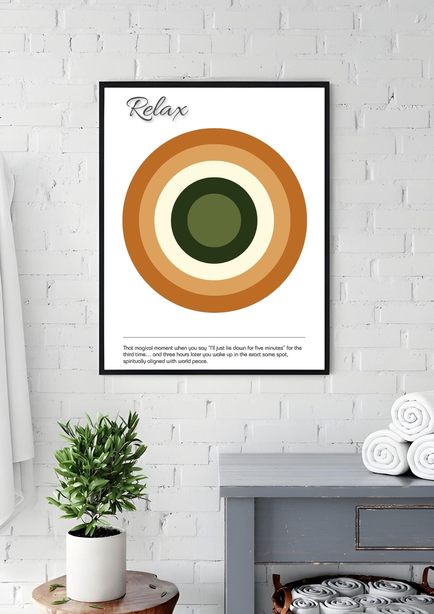 Relax Definition Wall Art – Funny Quote Poster, Minimalist Printable Decor, Modern Digital Download for Home & Office