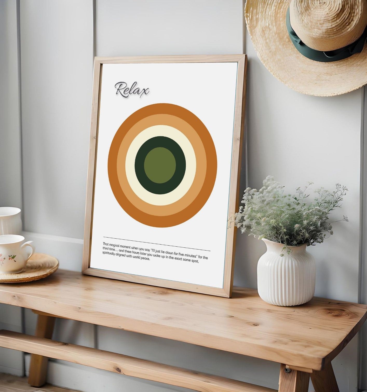 Relax Definition Wall Art – Funny Quote Poster, Minimalist Printable Decor, Modern Digital Download for Home & Office
