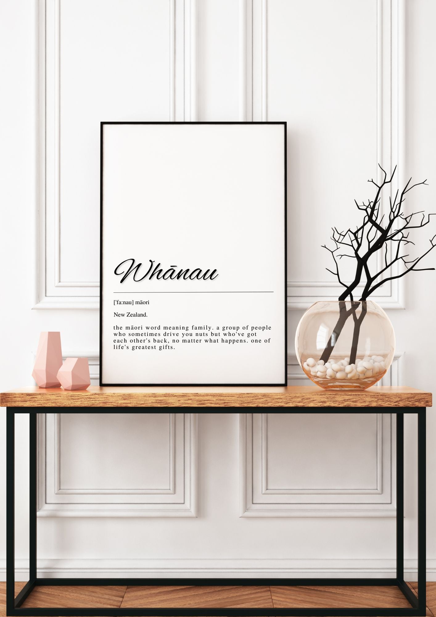 Whānau – Māori Family Definition Printable Wall Art