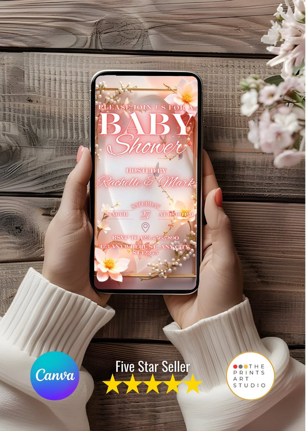 Baby Shower Invitations – Editable Templates & Video Invites