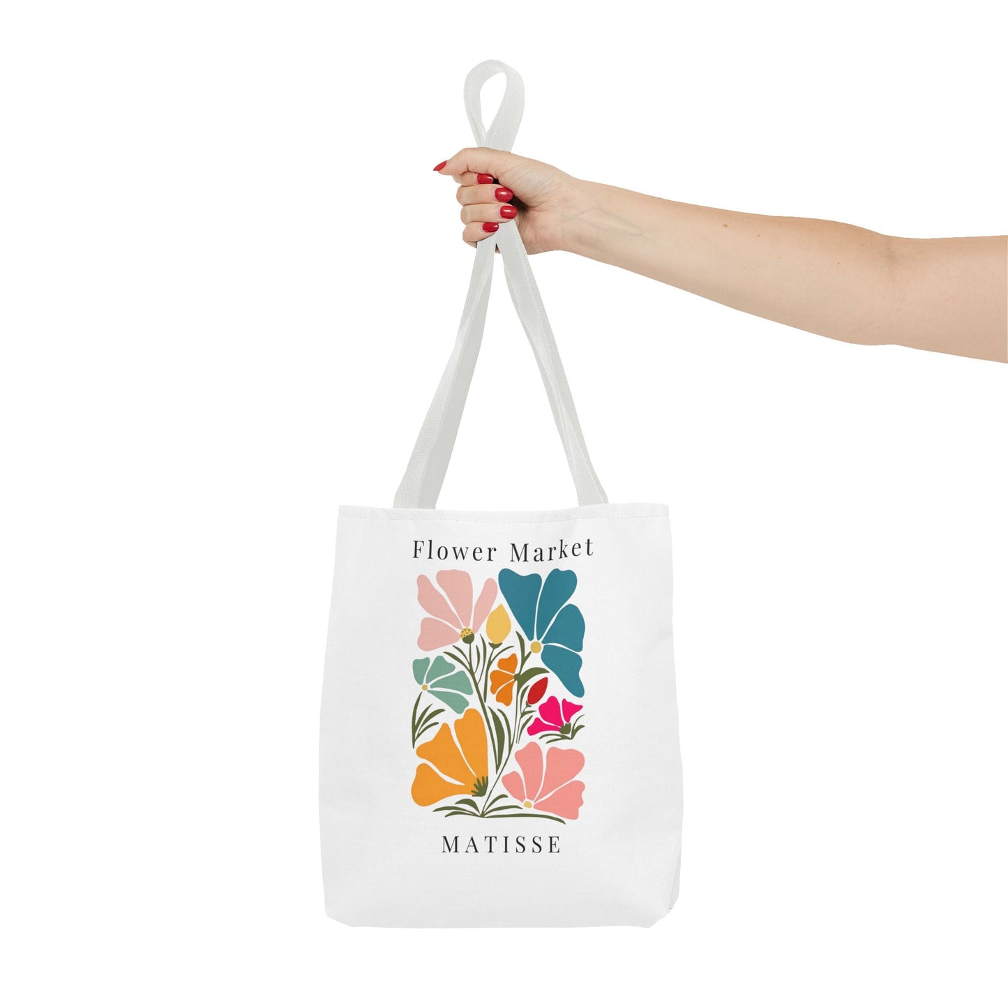 Henri Matisse tote bag with colorful abstract floral design, perfect for art lovers seeking creativity and elegance in everyday life.