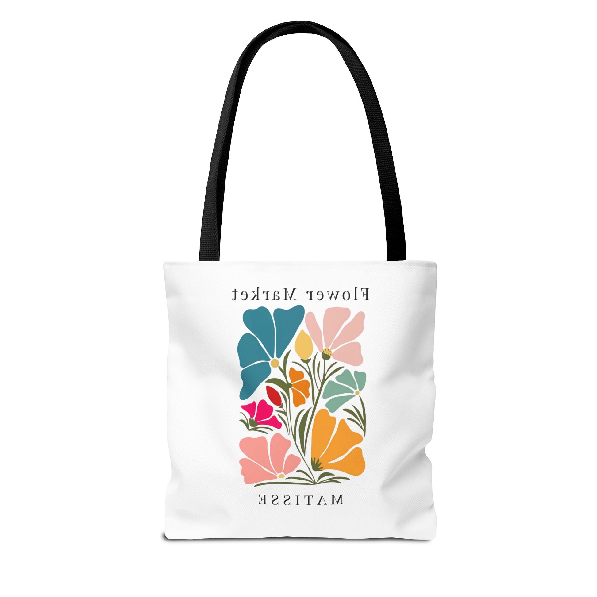 Henri Matisse tote bag featuring colorful abstract flower design for art lovers and daily use.