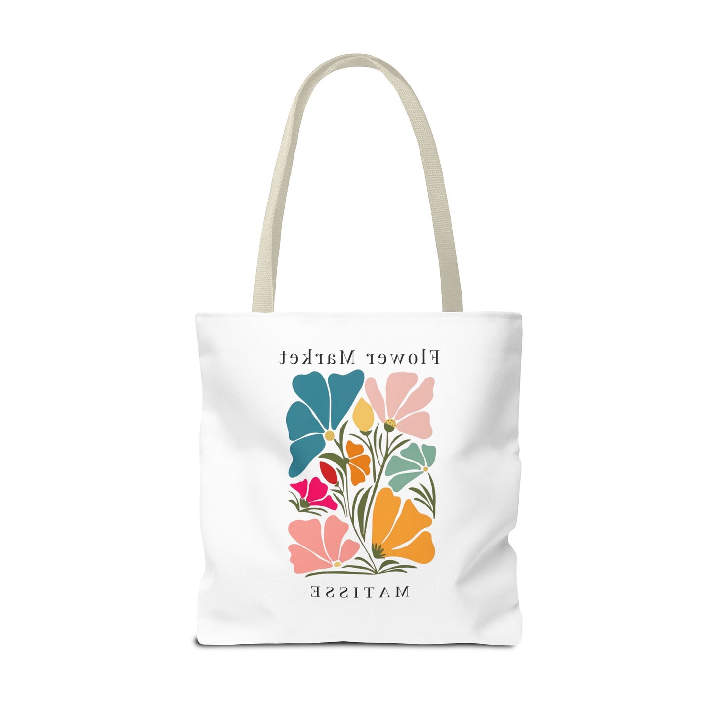 Henri Matisse tote bag with artistic flower design, inspired by Matisse’s bold shapes and vibrant colors for everyday elegance.