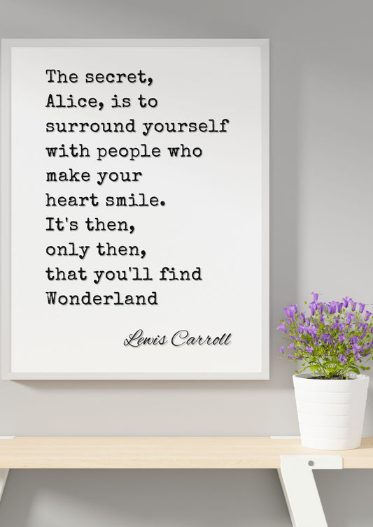 Lewis Carroll Quote - Alice in Wonderland Print - Digital Wall Art