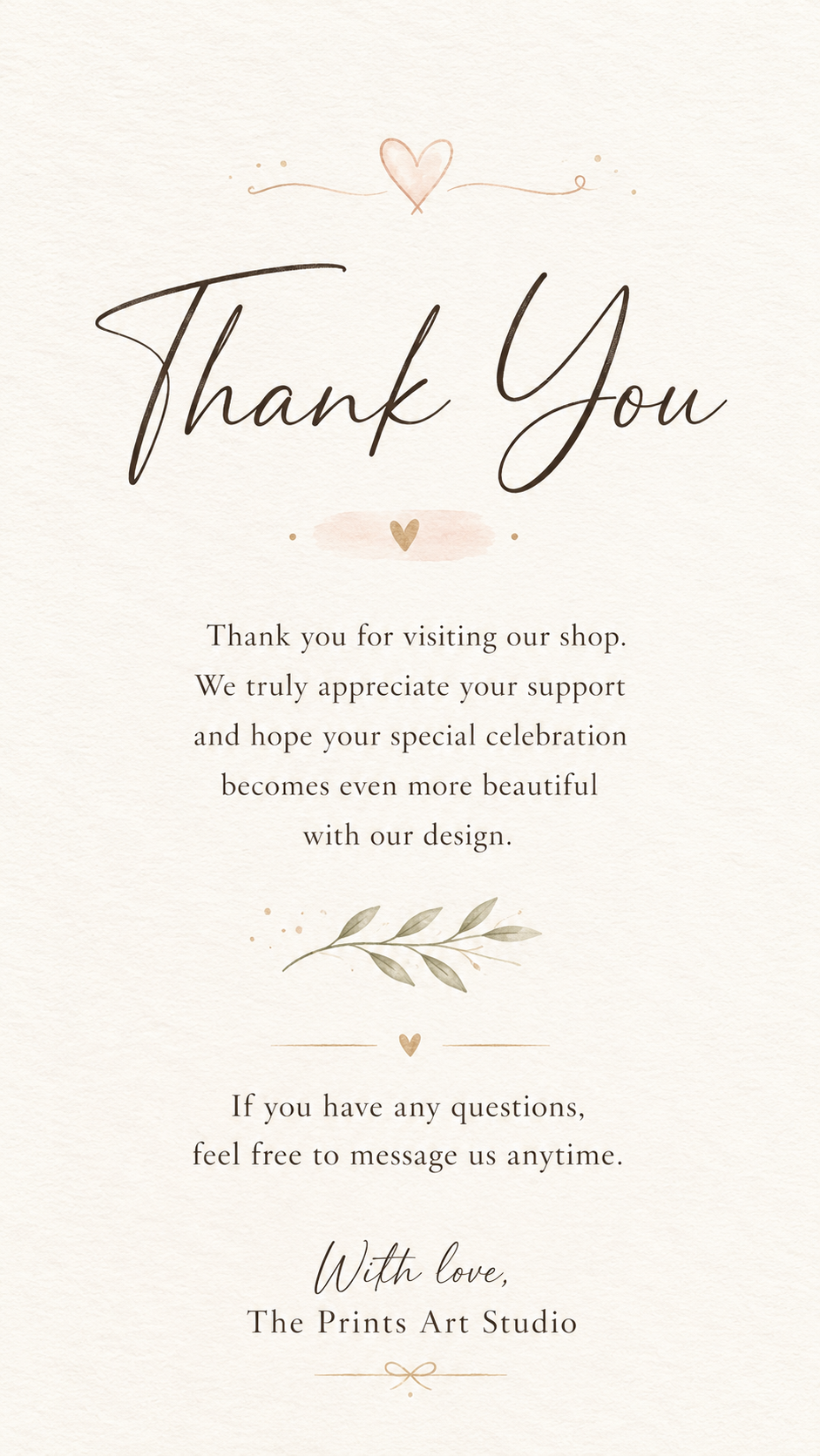 Fishing Birthday Invitation. Thank you card design with elegant typography and floral accents from The Prints Art Studio.