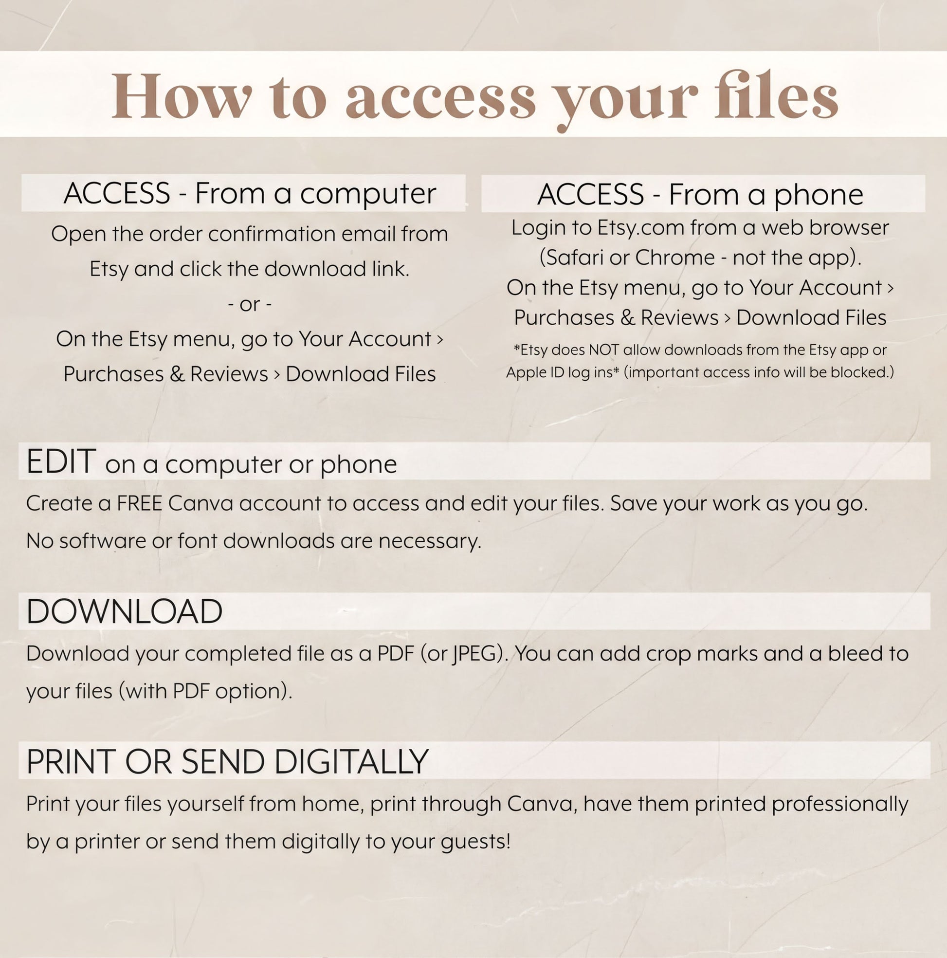 How to access your files for an editable Winnie the Pooh Invitation template, including download and print options.