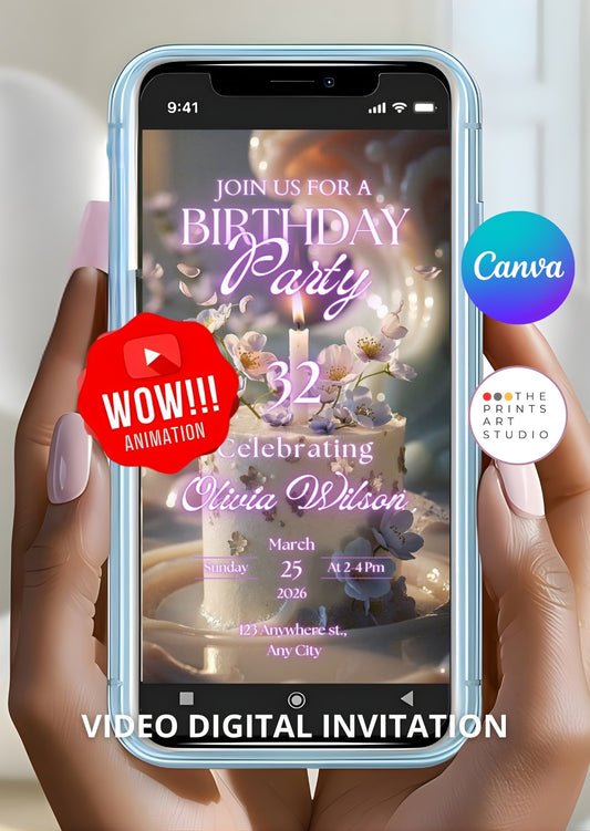 Luxury Animated Birthday Invitation