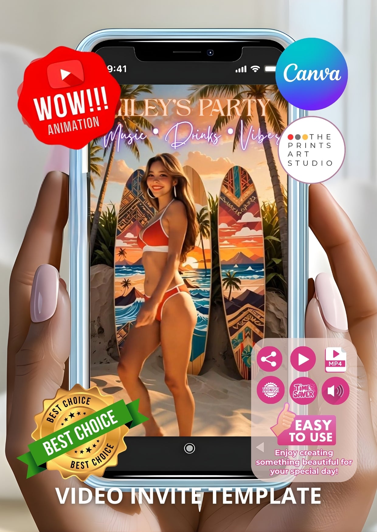 event video invitation template for bars and clubs