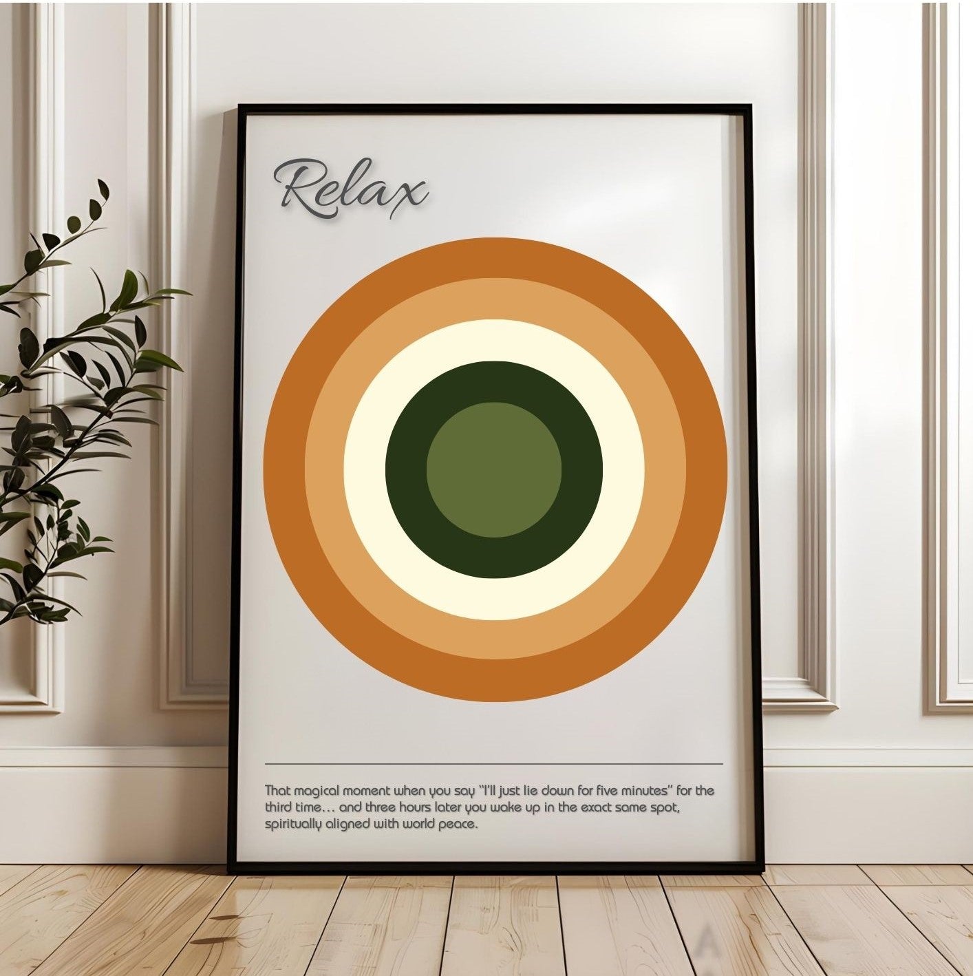 Relax Definition Wall Art – Funny Quote Poster, Minimalist Printable Decor, Modern Digital Download for Home & Office