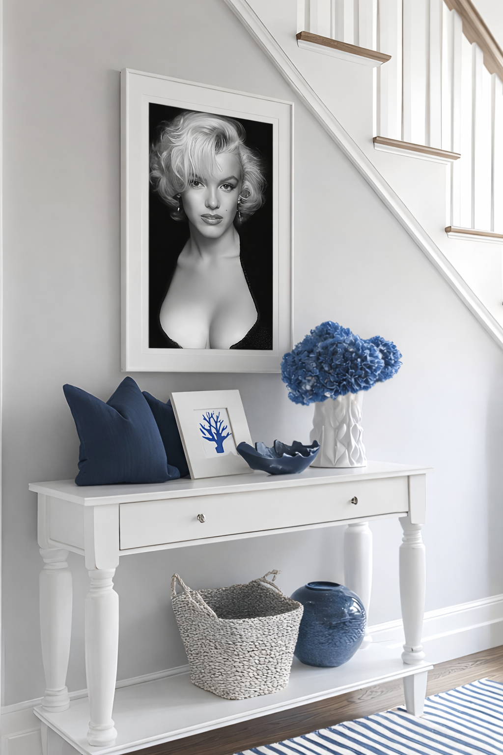 Vintage Hollywood Glamour Wall Art in modern home decor setting