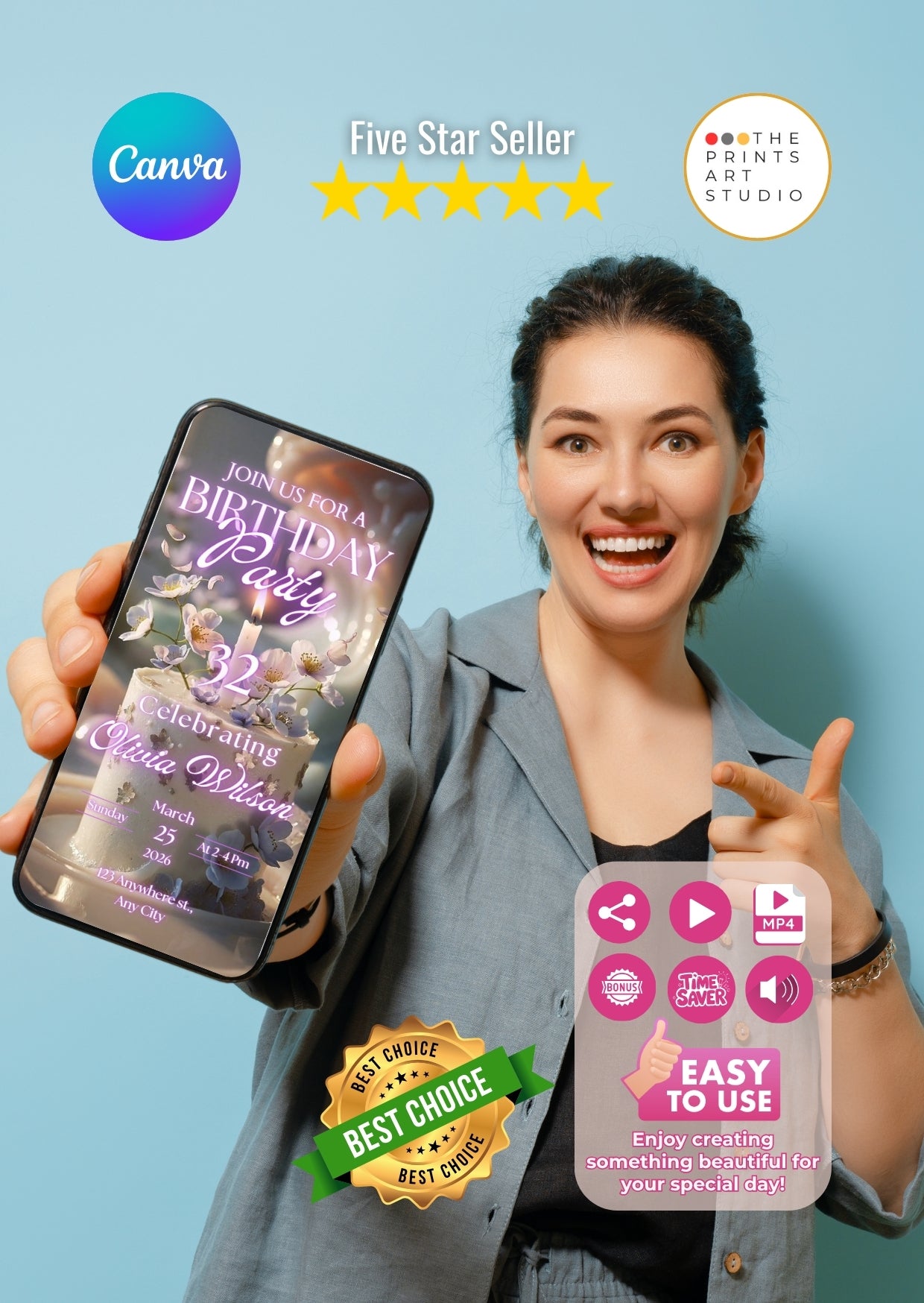 Luxury Animated Birthday Invitation