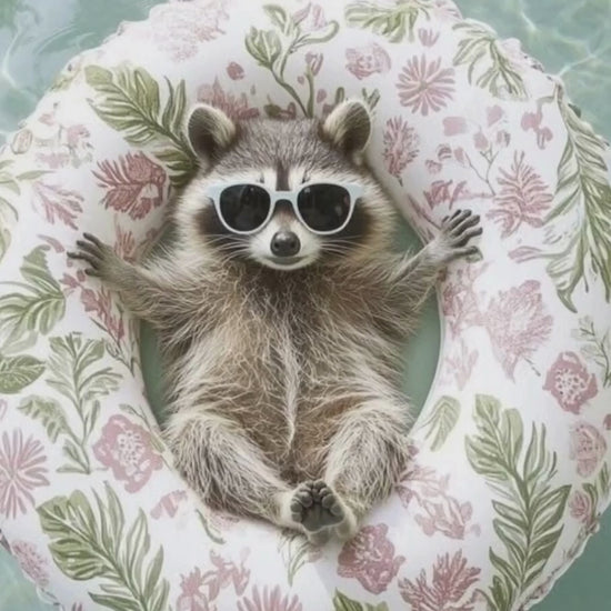 Pool Party Video Invitation template on smartphone screen with vibrant pool graphics, editable via Canva, perfect for summer celebrations.