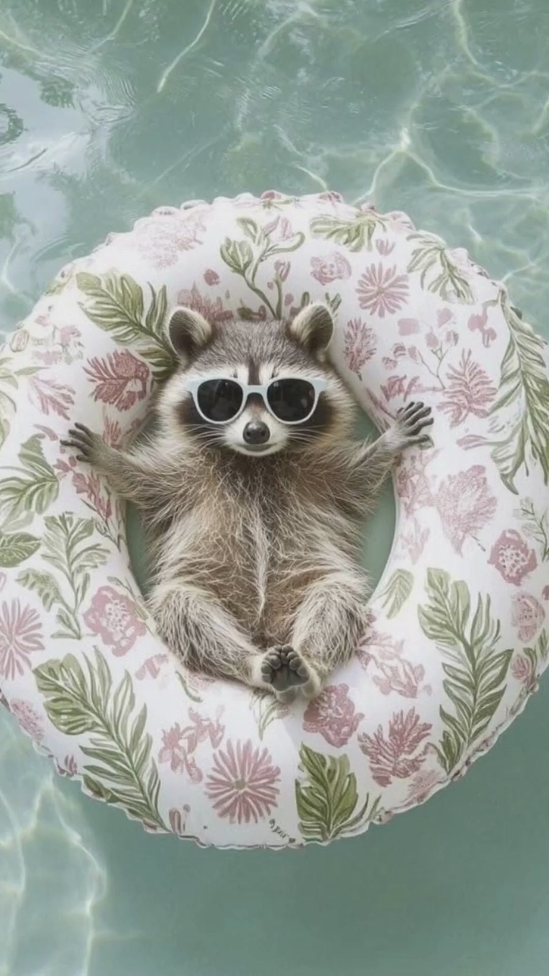 Pool Party Video Invitation template on smartphone screen with vibrant pool graphics, editable via Canva, perfect for summer celebrations.